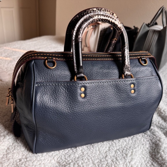 1941 Rogue Satchel Dark Denim Patchwork Exotic - Picture 3 of 9